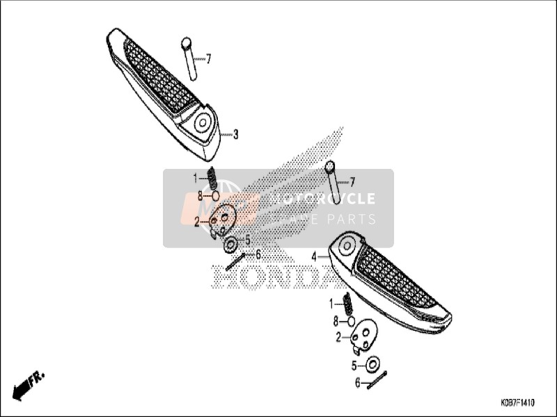 Honda NSS300A 2019 Pillion Step for a 2019 Honda NSS300A